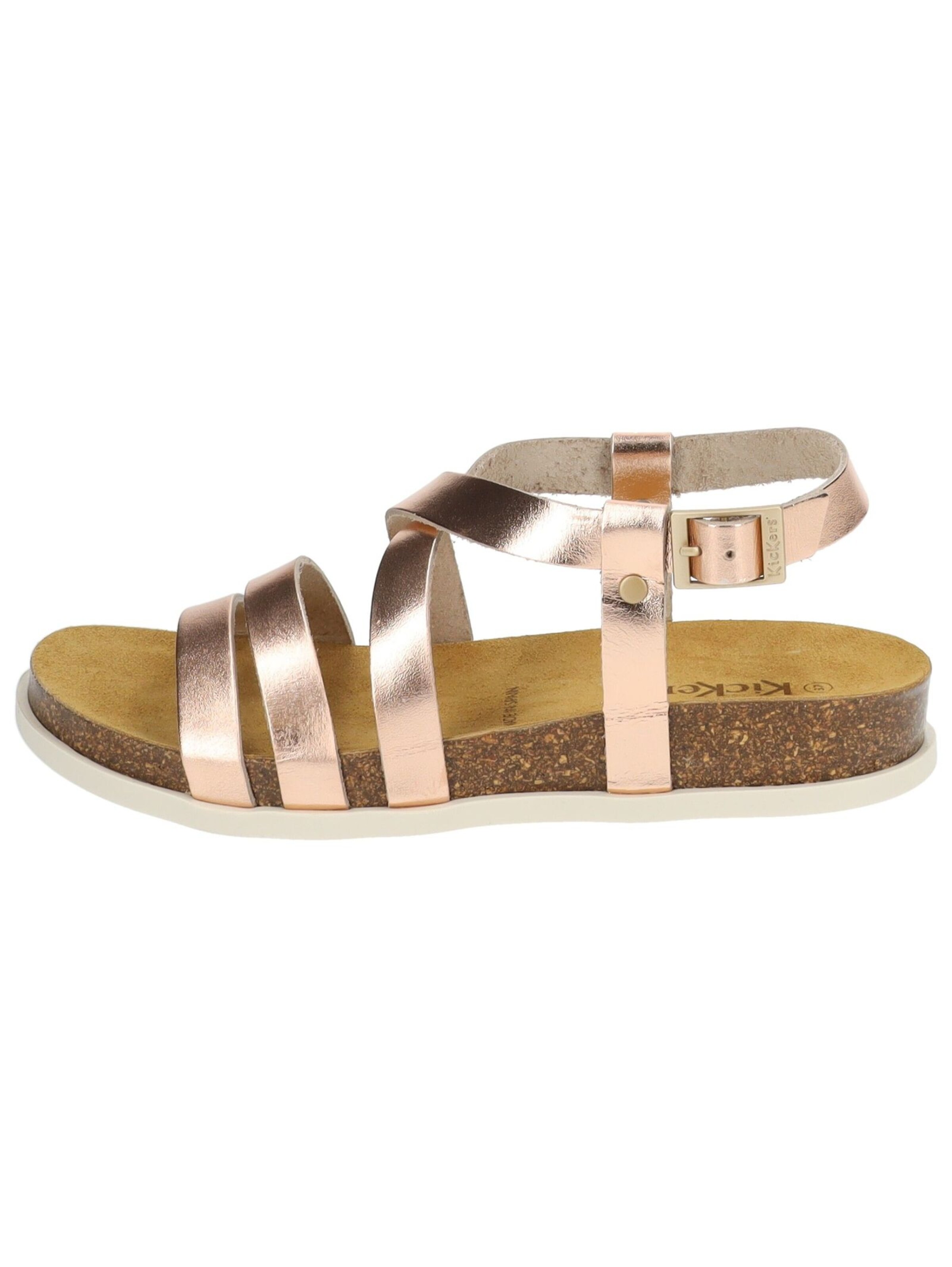 Kickers Strap Sandals in Gold
