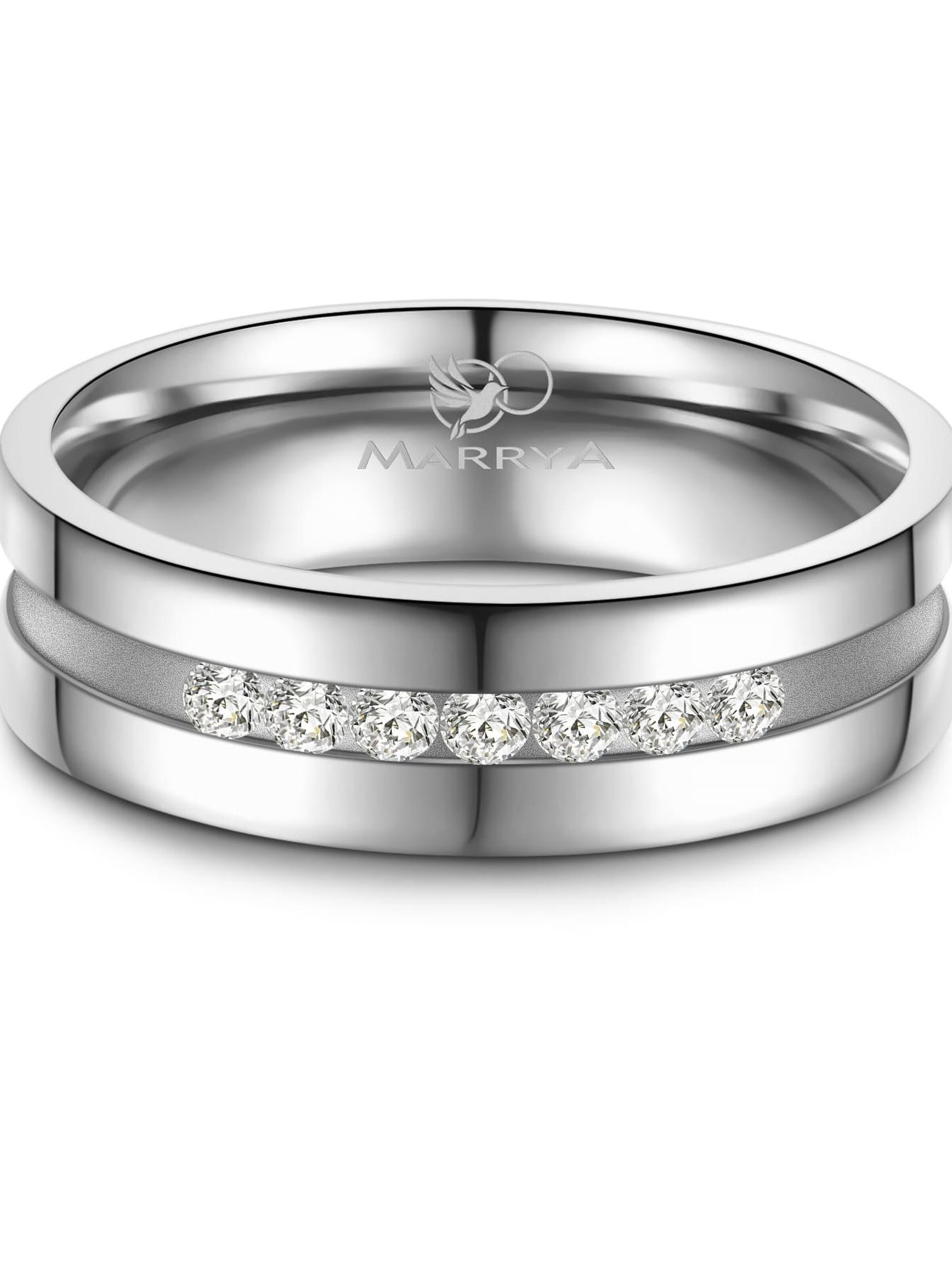 MARRYA Ring 'MARRYA ES-08 Ehering aus Edelstahl - Silberfarben' in Silver
