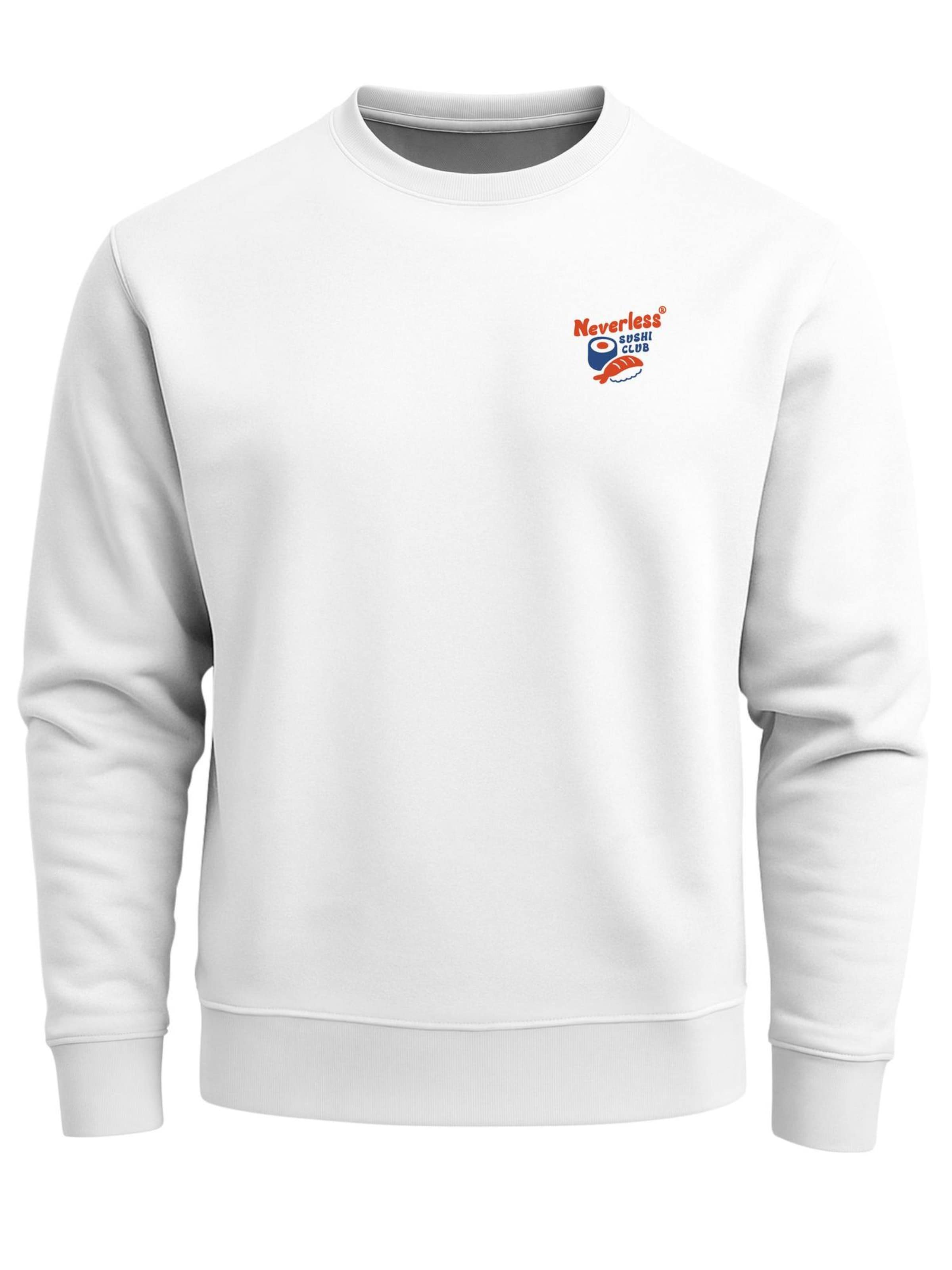 Neverless Sweatshirt 'Sushi Lovers'‌‌‌‌ in Weiß: Vorderseite