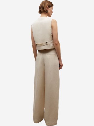 Adolfo Dominguez Wide leg Bandplooibroek in Beige