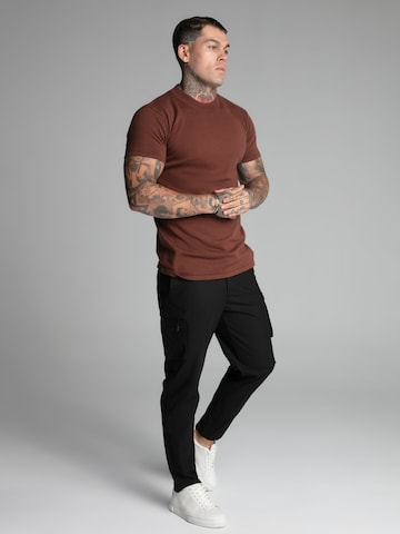 T-Shirt 'Muscle' SikSilk en marron