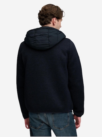 Superdry Winterjas 'Hooded Storm Knit Hybrid Jkt SDM5012530A' in Blauw