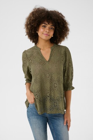 CULTURE Blouse 'Olu' in Green: front