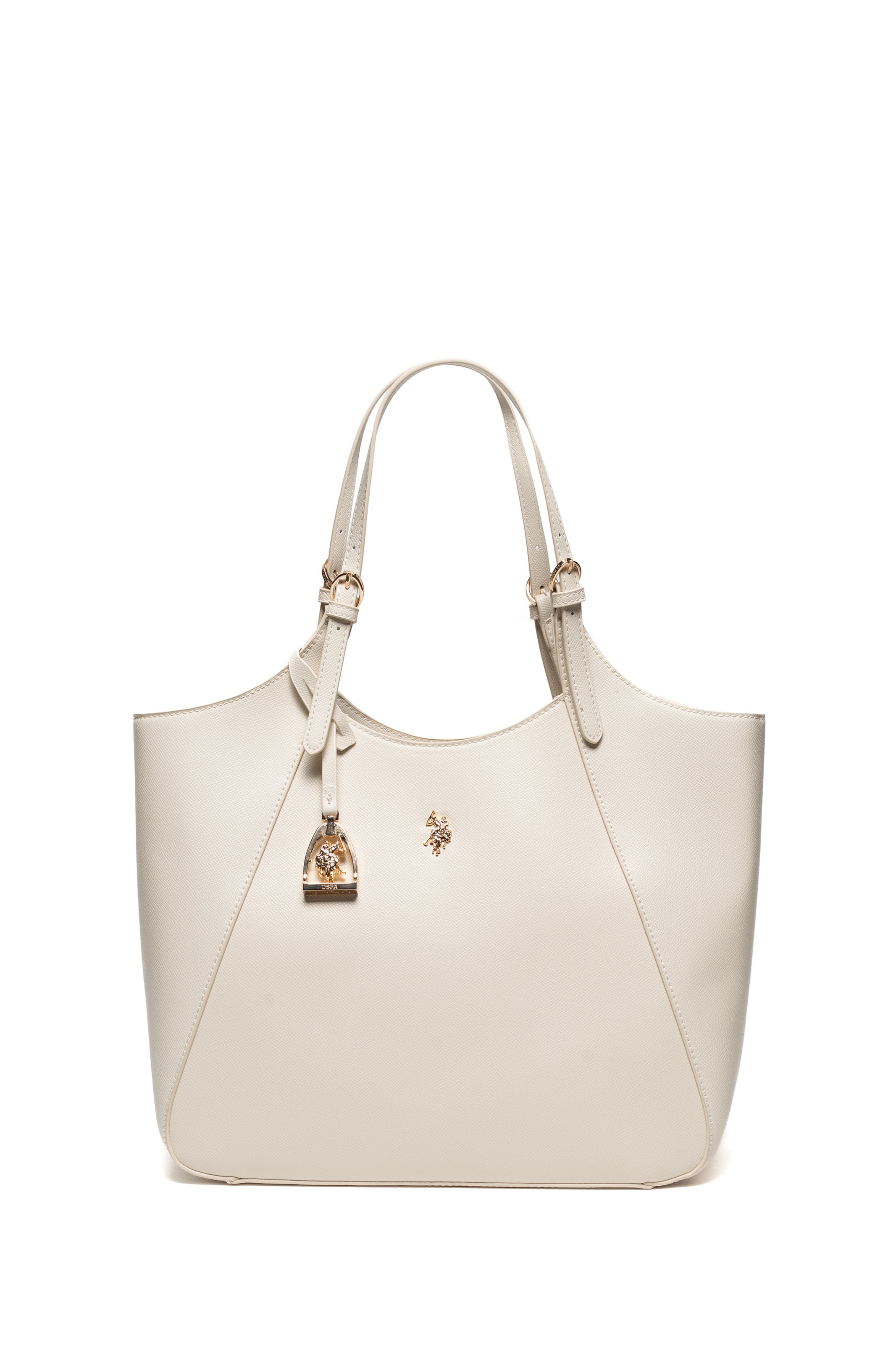 U.S. POLO ASSN. Shoulder Bag ' JONES LARGE SHOPPING BAG ' in White: front