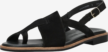 Paul Green Teenslipper in Zwart: voorkant