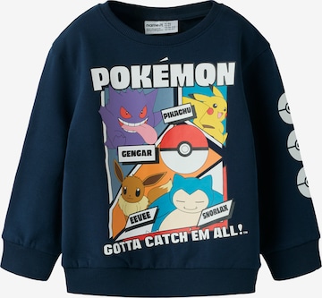 NAME IT Sweatshirt 'NMMSIBO POKEMON' in Blauw: voorkant