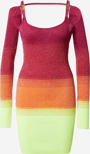 Rochie tricotat GCDS pe verde limetă / portocaliu / fucsia / roz zmeură, Vizualizare produs
