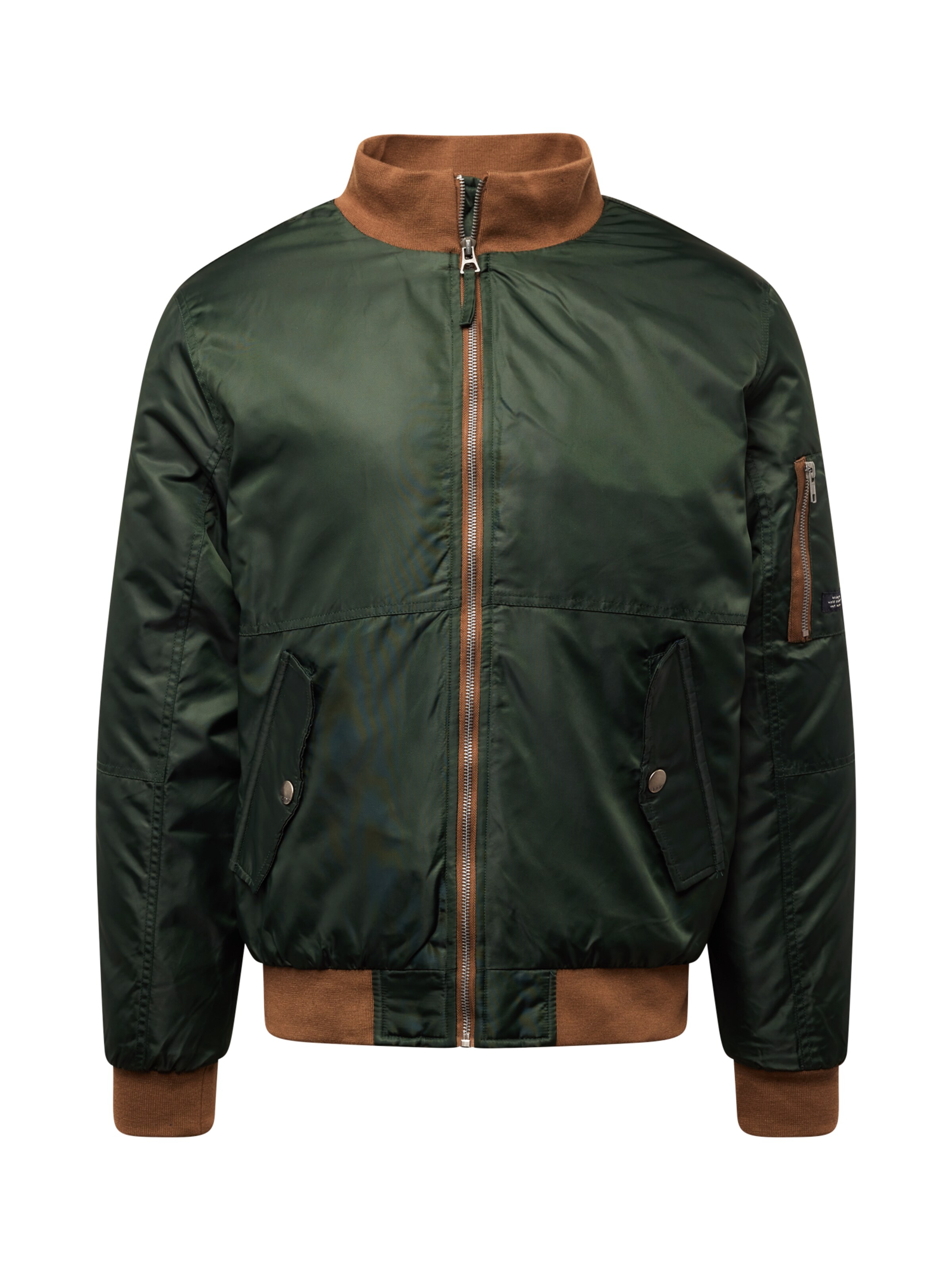 BLEND Tussenjas in Groen: voorkant