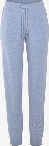 Effilé Pantalon de pyjama BENCH en bleu : devant