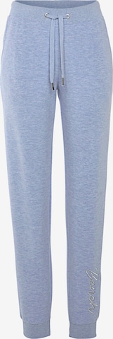 BENCH Tapered Pajama Pants in Blue: front