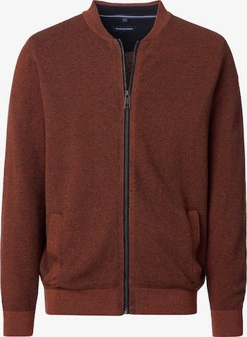 CASAMODA Strickjacke 'Basic' in Orange: Vorderseite