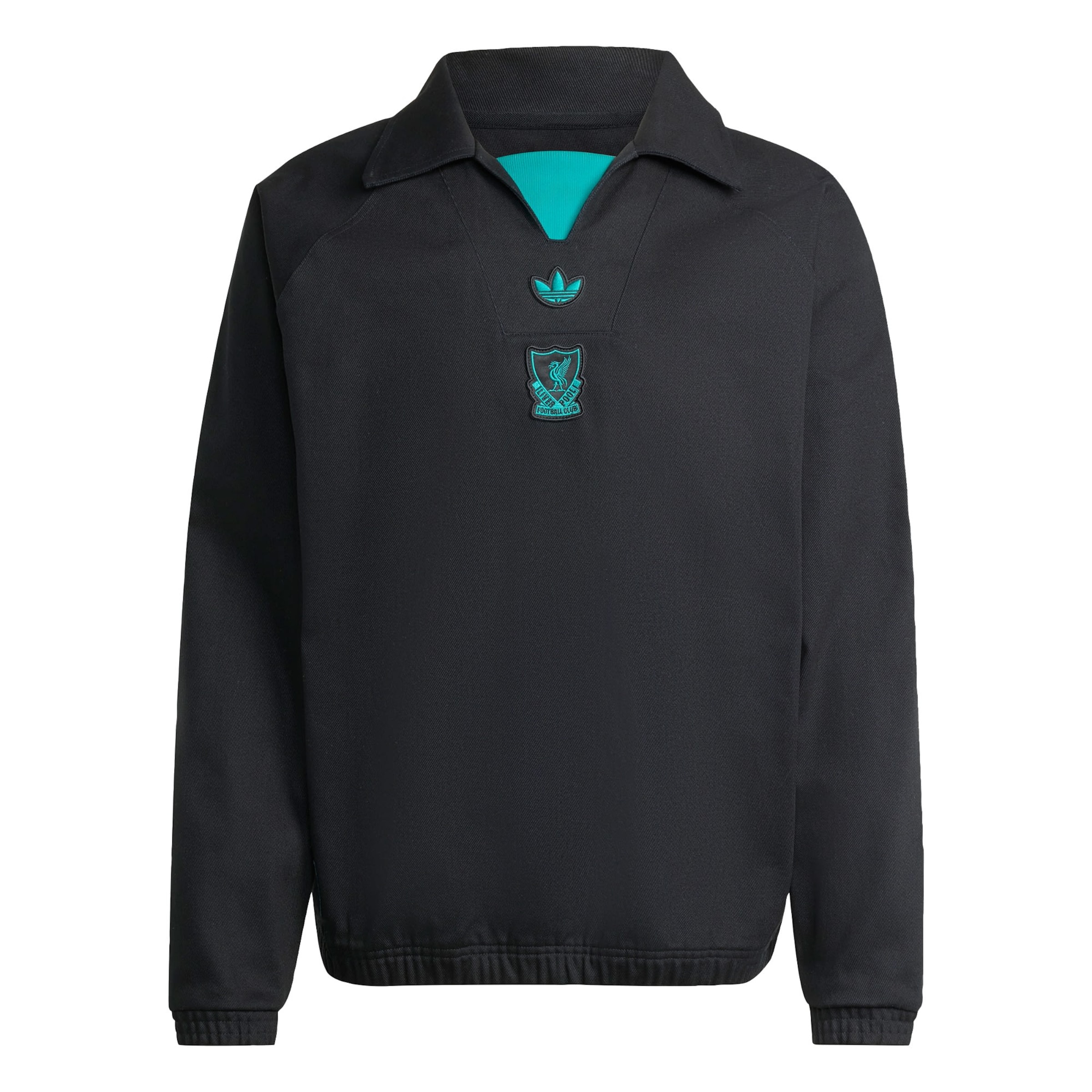ADIDAS ORIGINALS Sweatshirt 'FC Liverpool Terrace Icons' in Jade / Black, Item view