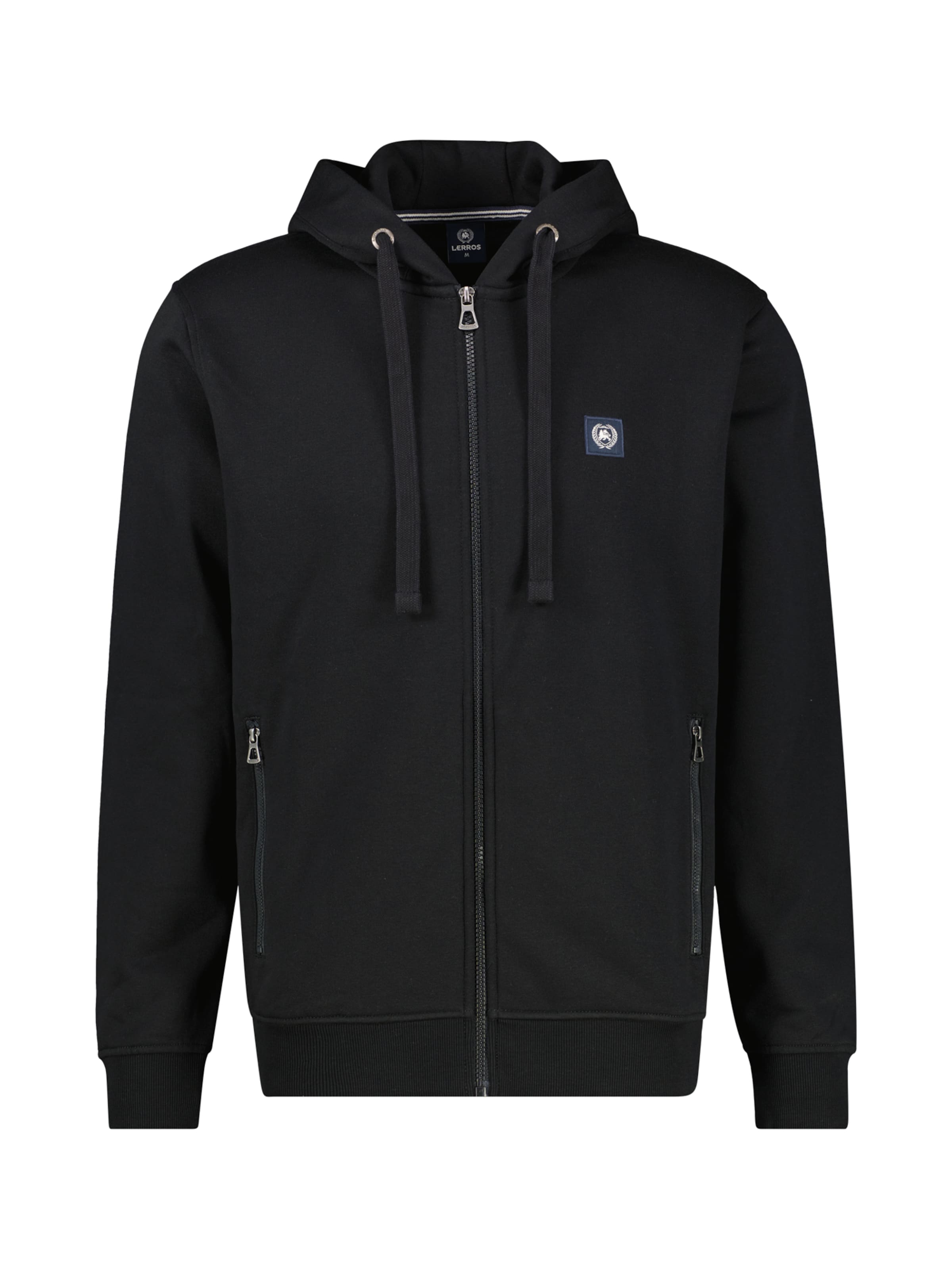 LERROS Sweat jacket in Black: front