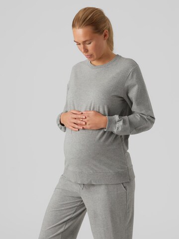 MAMALICIOUS Sweatshirt 'Silja Vita' in Grey: front