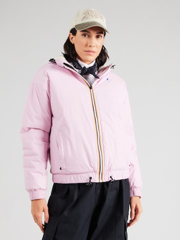 Veste mi-saison 'Le Vrai 4.0 Albine Orsetto' K-Way en rose : devant