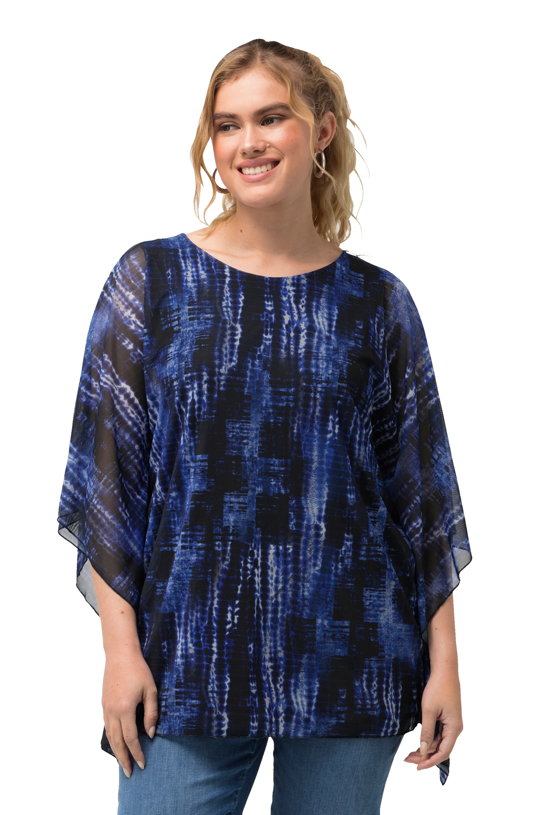 Ulla Popken Bluse in Blau: Vorderseite