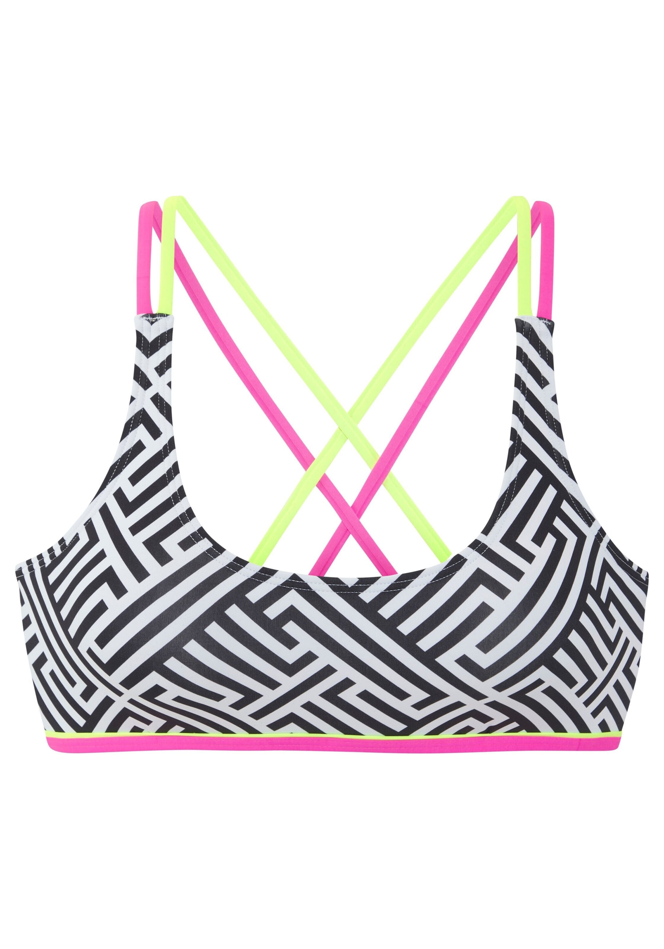 BUFFALO - Bustier Top de bikini en negro: frente