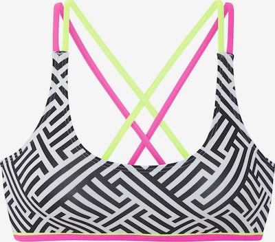BUFFALO Bikini gornji dio u limeta / roza / crna / prljavo bijela, Pregled proizvoda