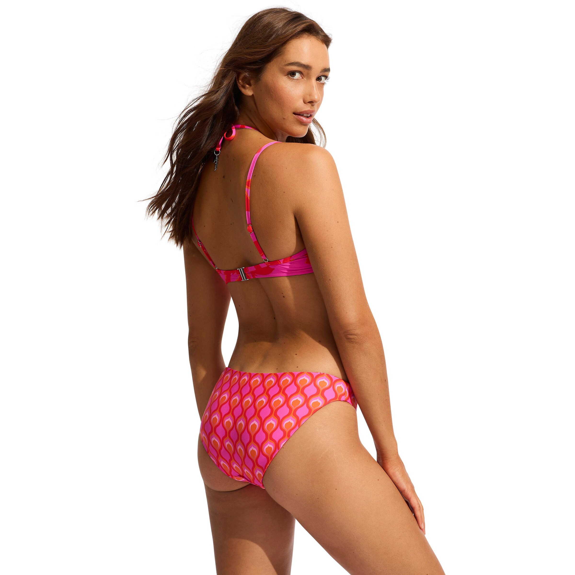 Seafolly Triangle Bikini Top 'Birds of Paradise' in Purple