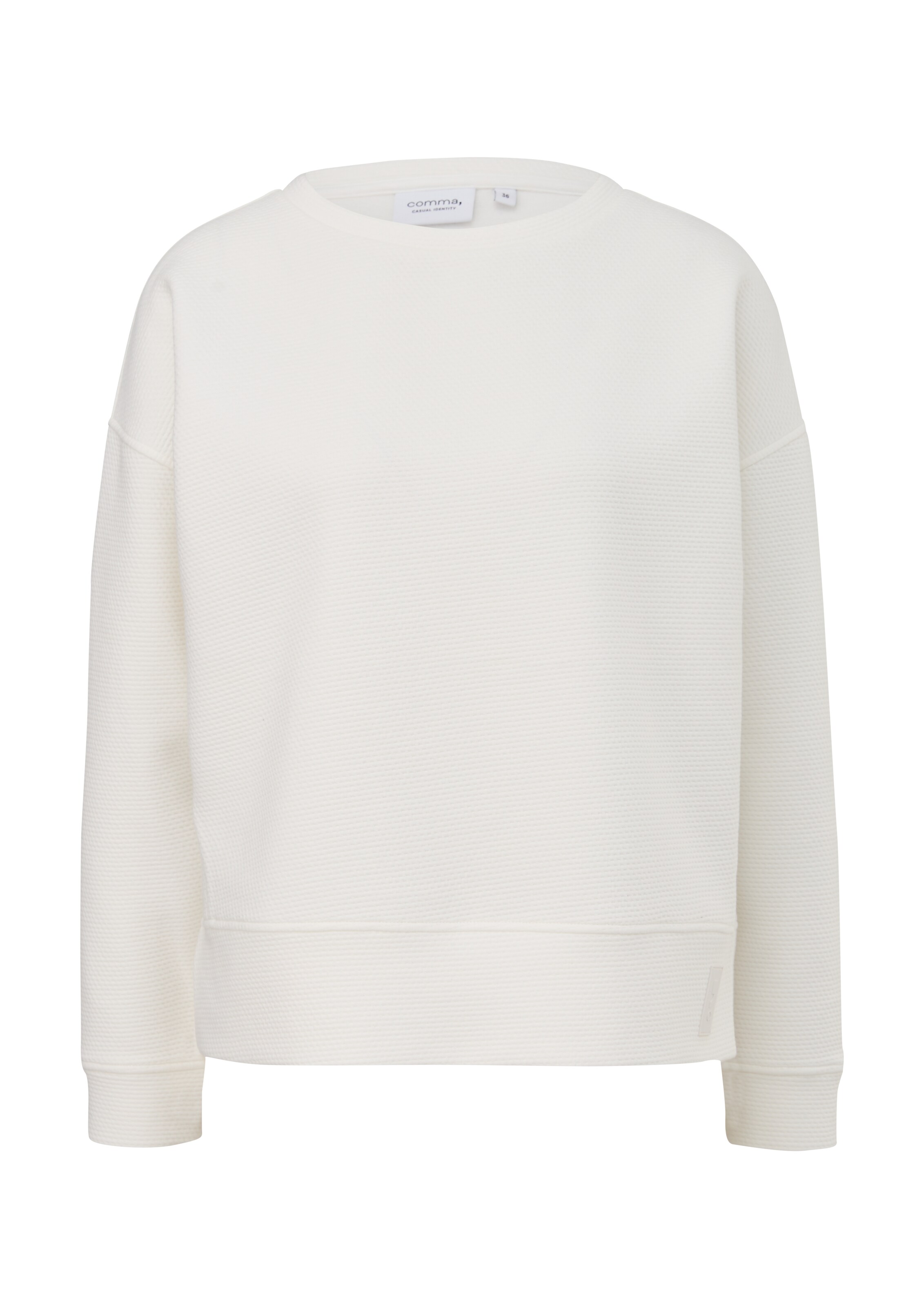 comma casual identity Sweatshirt in Weiß: Vorderseite