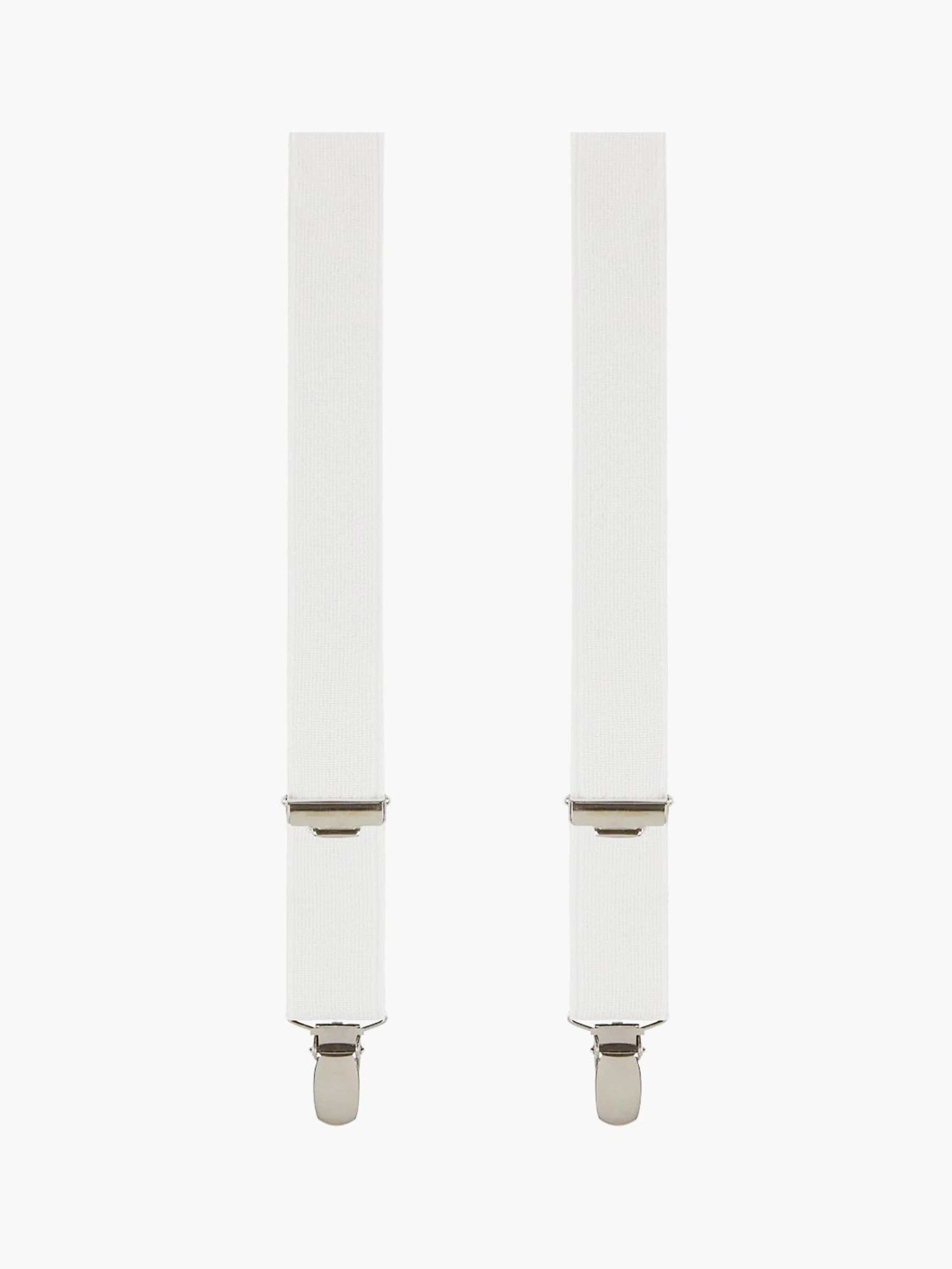 Profuomo Suspenders in White: front
