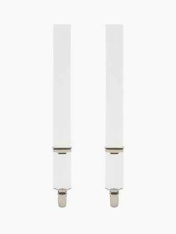 Bretelles de pantalon Profuomo en blanc : devant