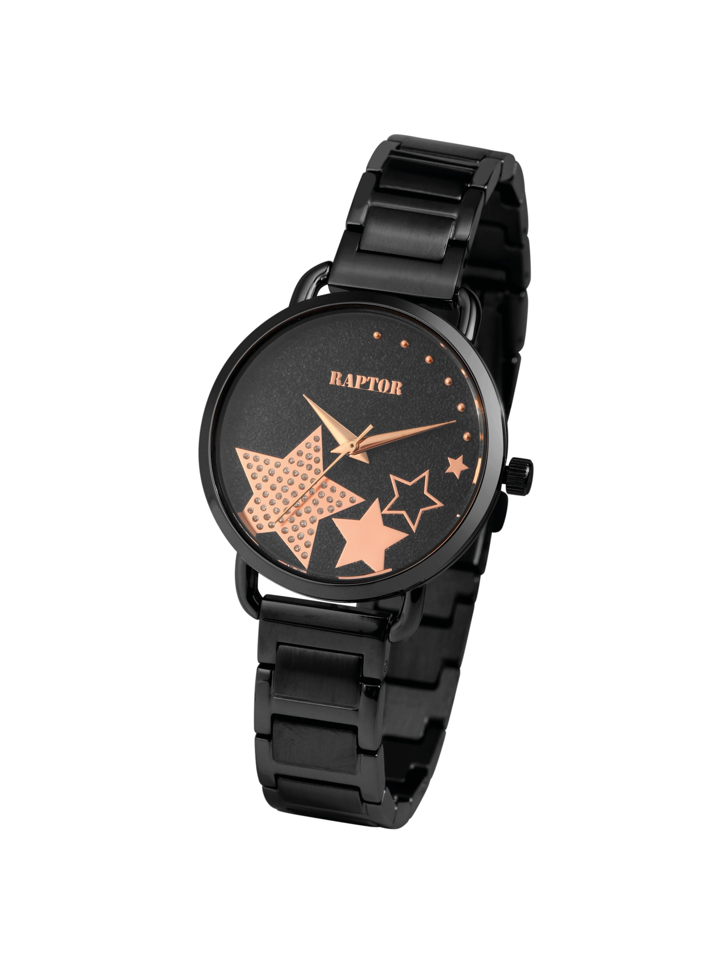 Raptor Analog Watch 'Shienne, 3 ATM' in Black: front