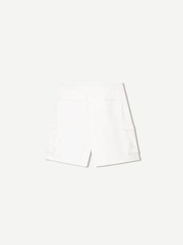 Bershka Loosefit Cargobukser i hvid