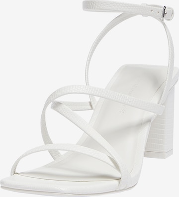 Pull&Bear Strap Sandals in White: front