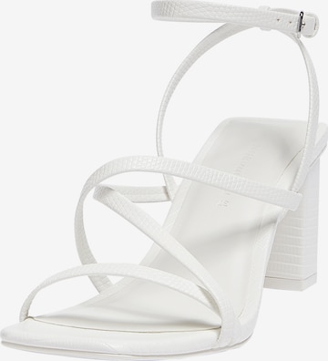 Pull&Bear Strap sandal in White: front