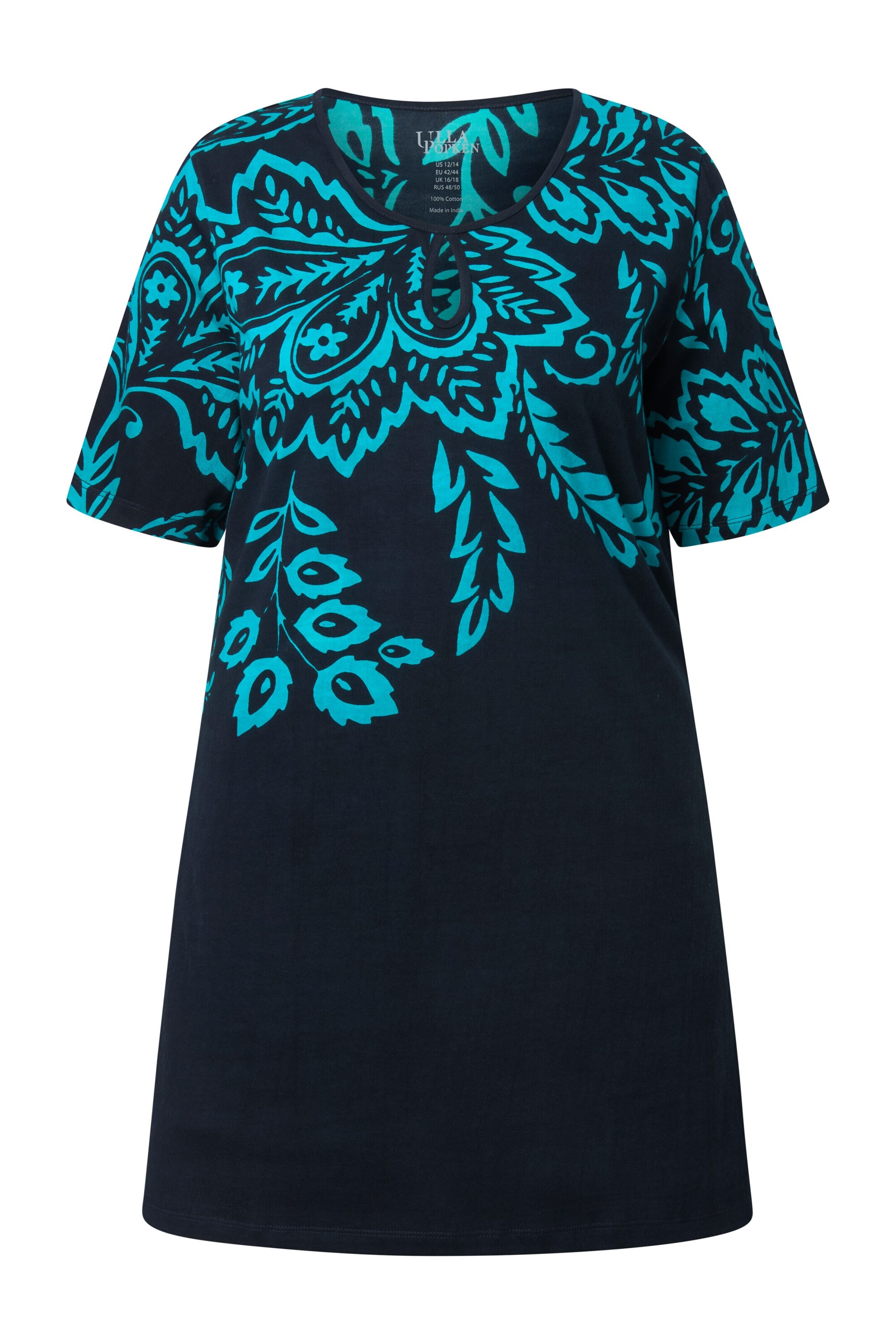 Ulla Popken Longshirt in Blau: Vorderseite