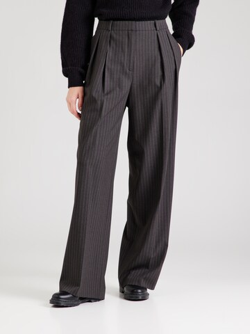 Wide leg Pantaloni con pieghe 'Henesa' di HUGO in grigio: frontale