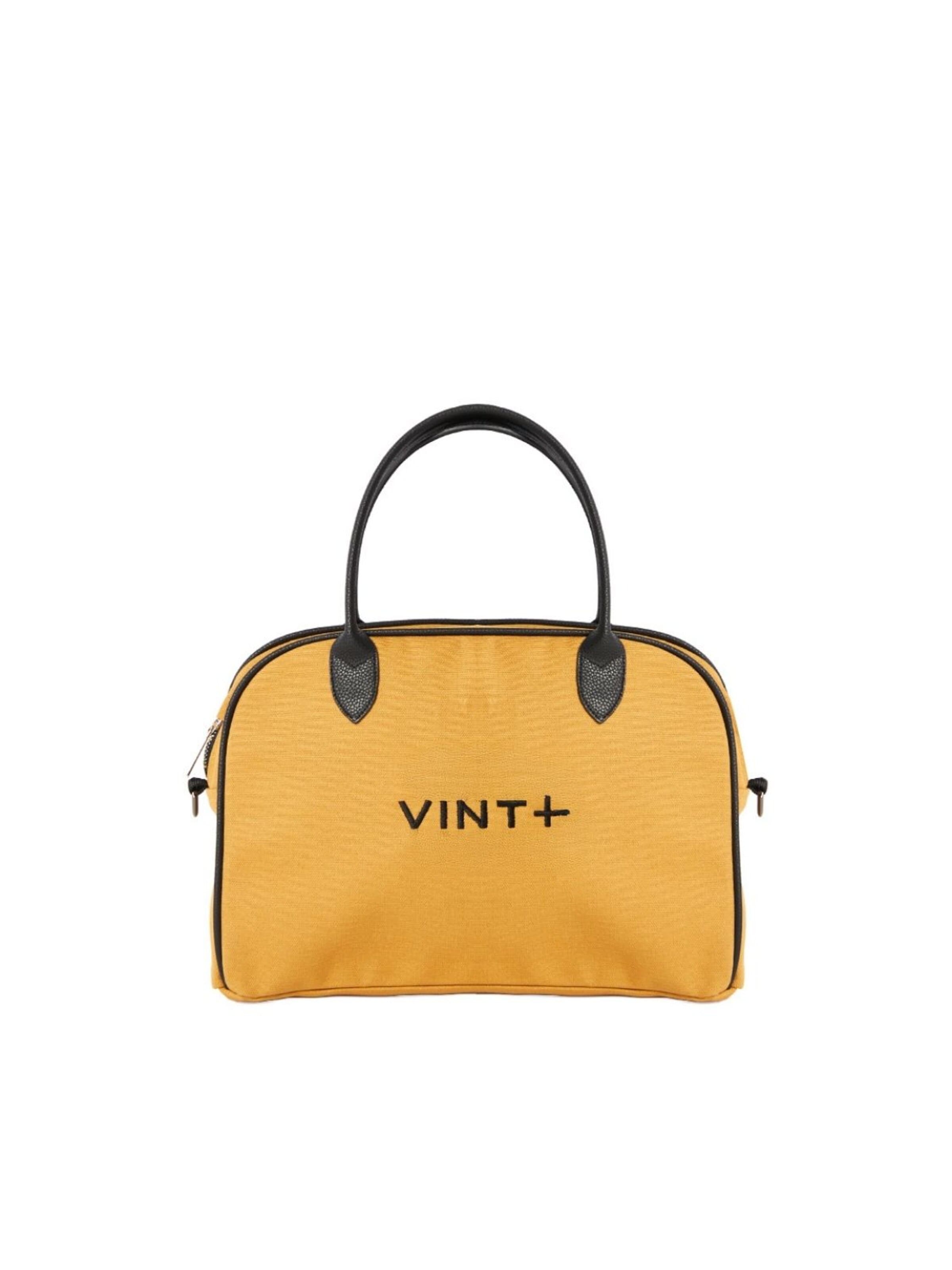 VINT+ Handbag 'Bowling Bag' in Yellow