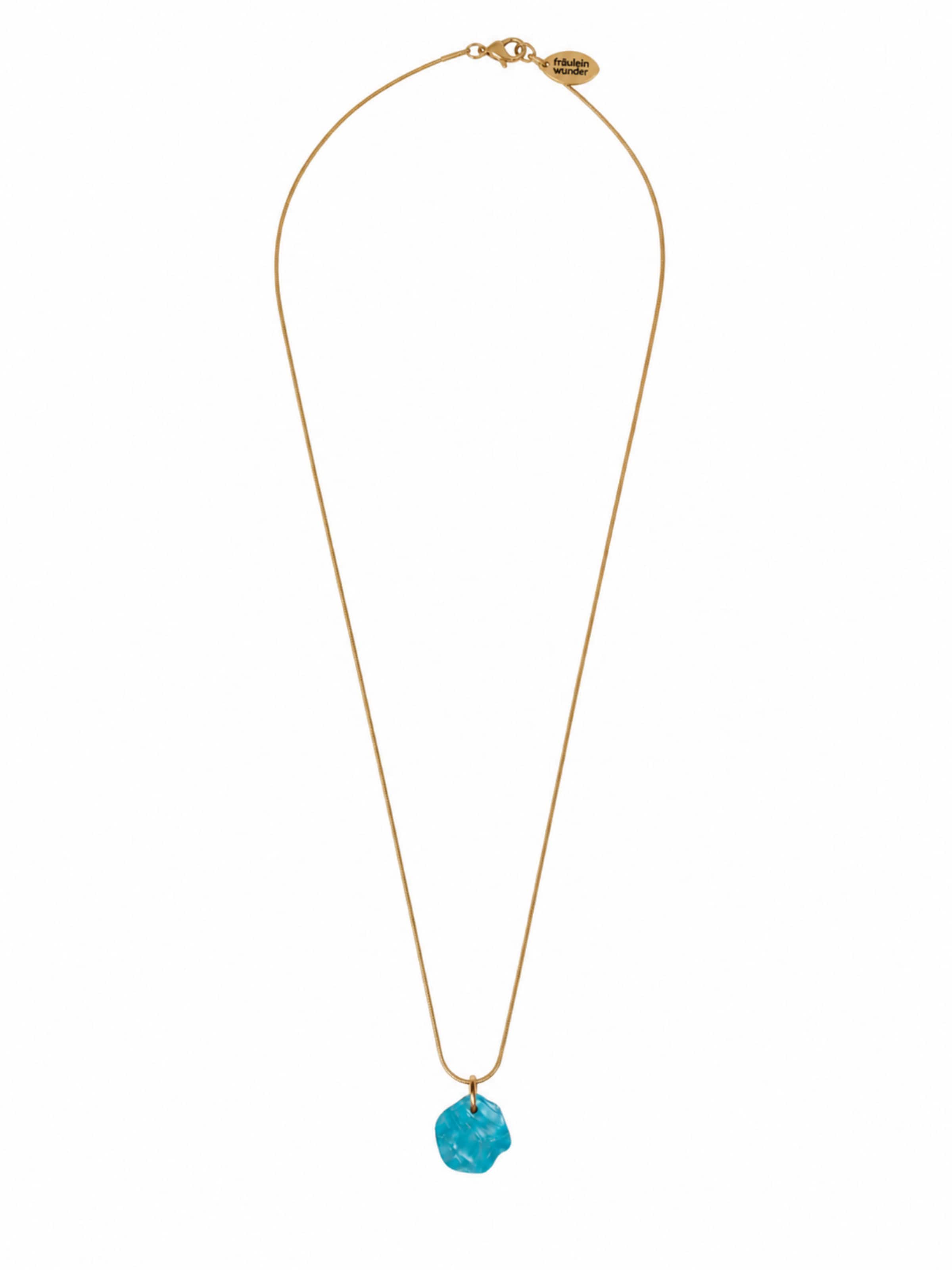 Fräulein Wunder Kette 'Acetat Alice Gold'‌‌‌‌‌‌‌‌‌‌ in Blau: Vorderseite