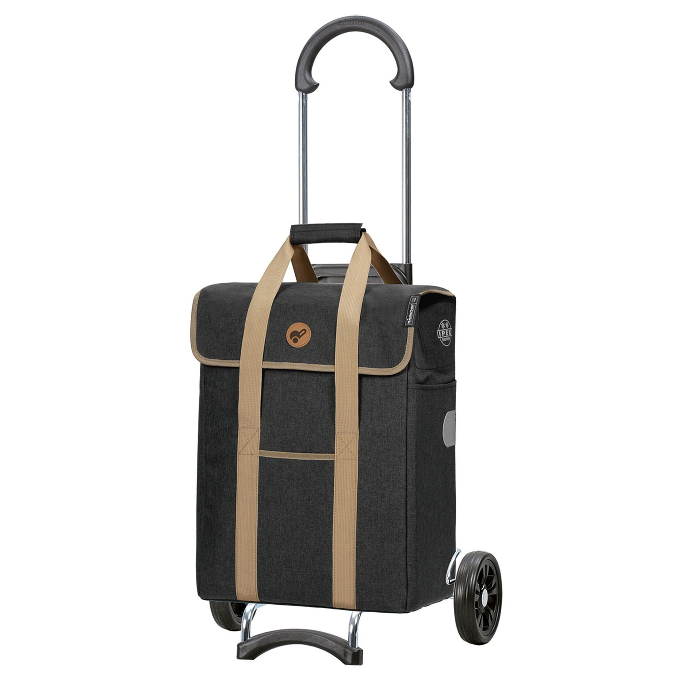Andersen Shopper Trolley 'Ipek Mi' in Zwart: voorkant