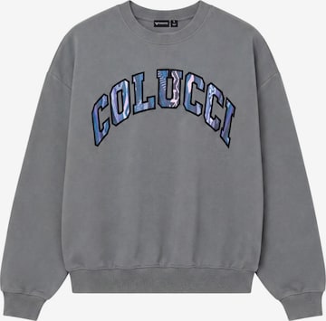 Sweat-shirt 'College' Colucci en gris : devant