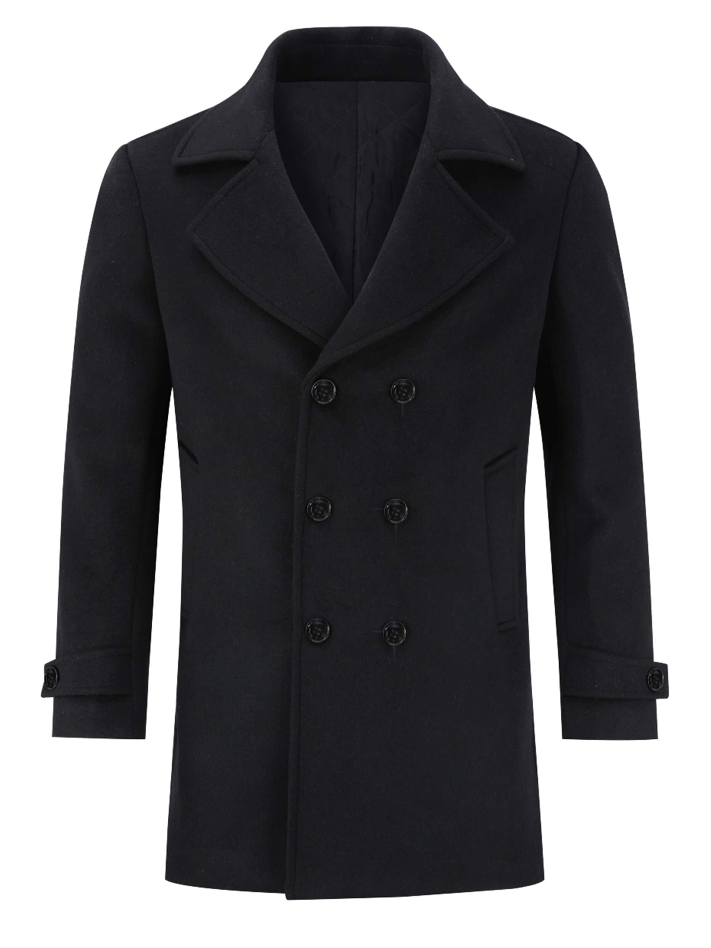 ALLTHEMEN Winter Coat 'Winterglanz' in Black: front
