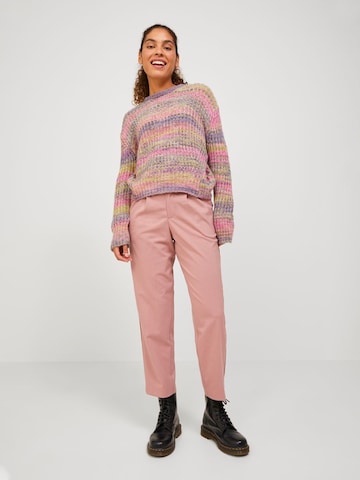 JJXX Regular Pleat-Front Pants 'Chloe' in Pink