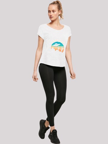 T-shirt 'I Believe UFO Alien Sonnenuntergang' F4NT4STIC en blanc