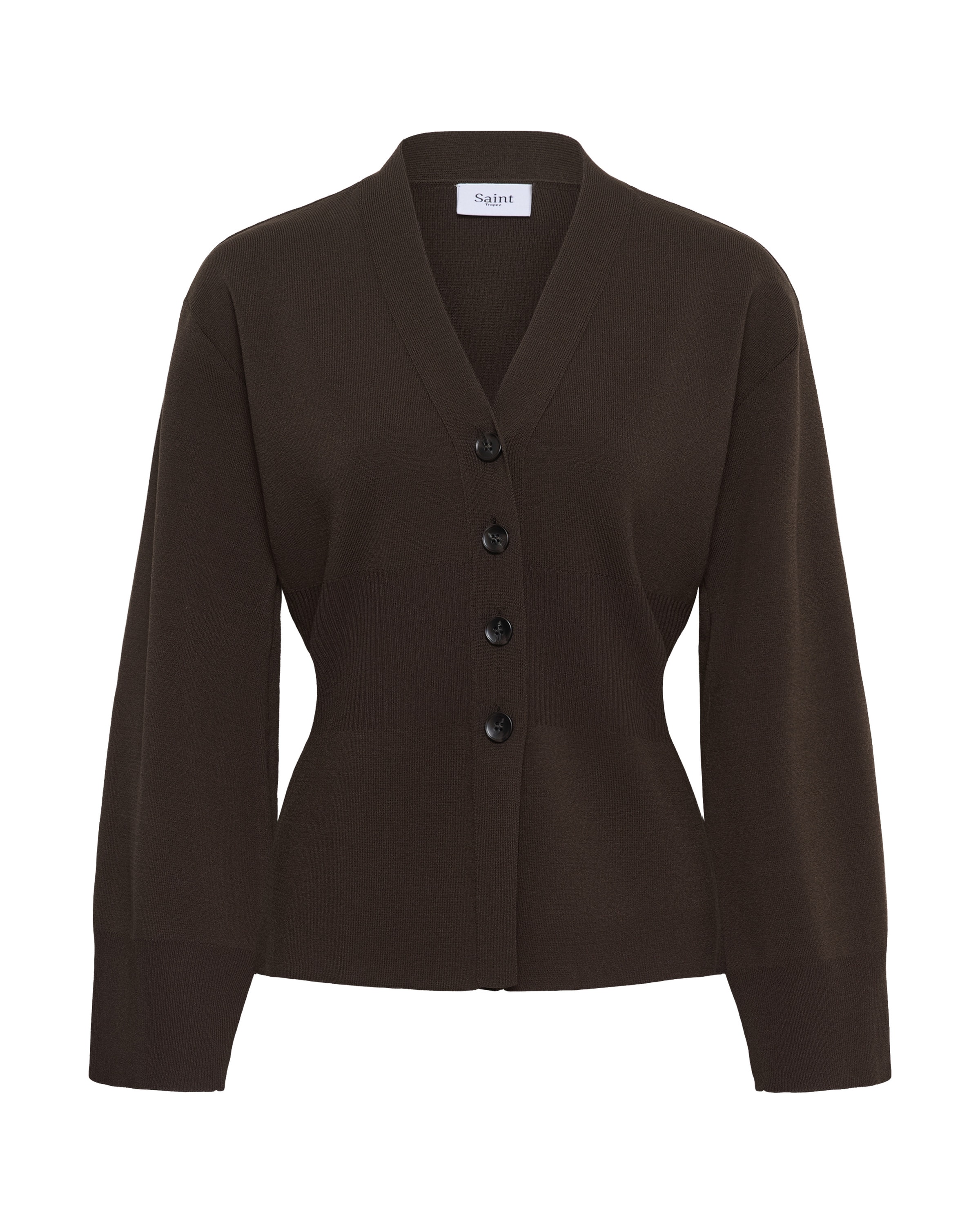 SAINT TROPEZ Strickjacke in Braun: Vorderseite