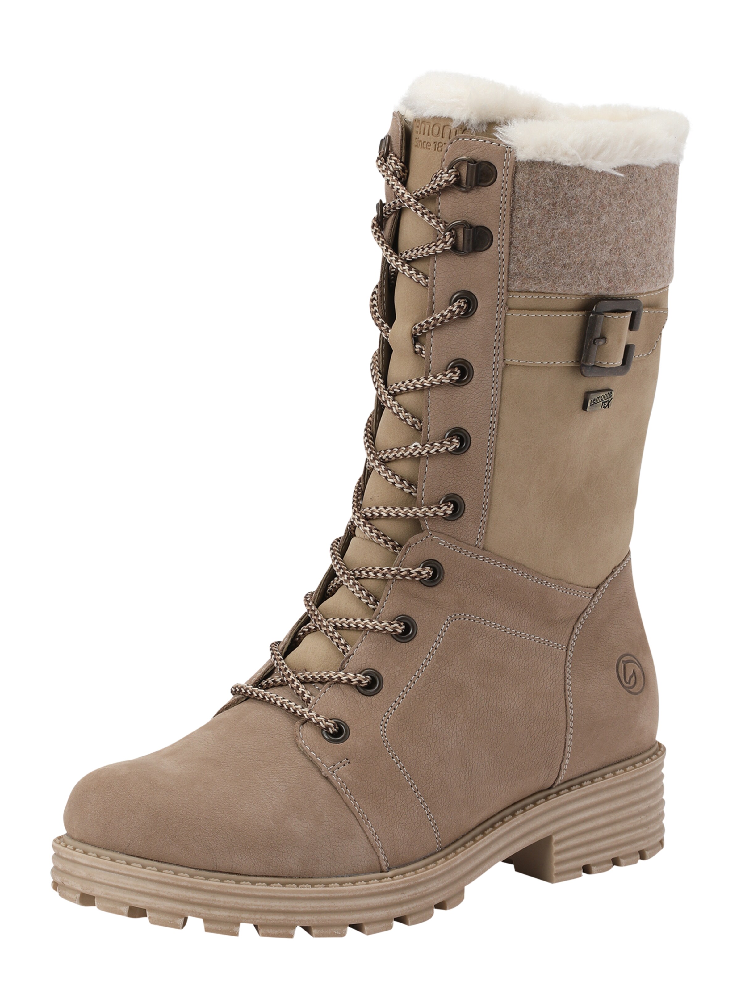 Bottines à lacets REMONTE en beige : devant