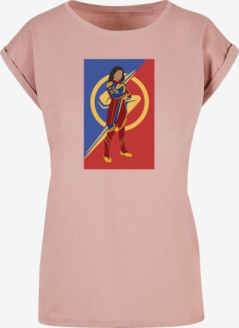 T-shirt 'The Marvels - Cutout Pose' ABSOLUTE CULT en rose : devant