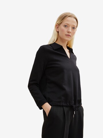 TOM TAILOR Sweatshirt in Black