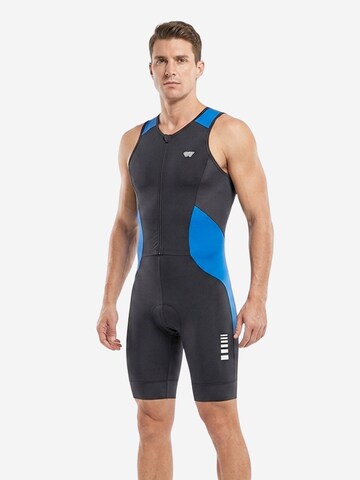 Survêtements 'Wulibike Triathlonanzug Herren, schwarz-blau, ärmellos' WULIBIKE en noir : devant