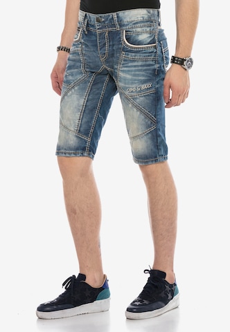 CIPO & BAXX Regular Jeans Shorts 'CRUZ' in Blau