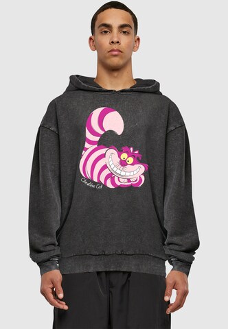 ABSOLUTE CULT Sweatshirt 'Alice in Wonderland - Cheshire Cat' in Black: front