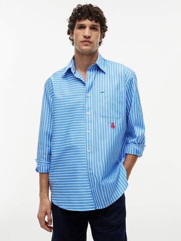 TOMMY HILFIGER Comfort fit Overhemd in Blauw: voorkant