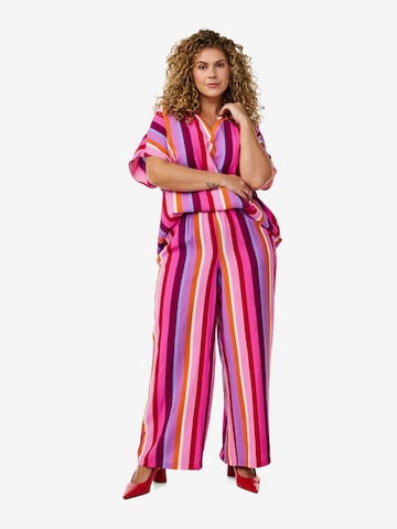 rožinė Zizzi Plačios klešnės Kelnės 'Efina'