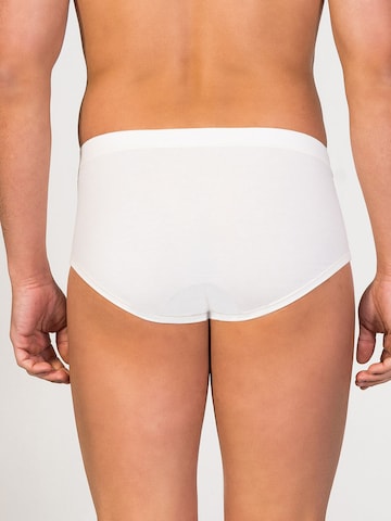 zd ZERO DEFECTS Panty 'Saturno Soya fly Front Brief' in White