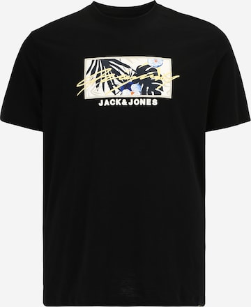 Jack & Jones Plus Koszulka 'Tulum' w kolorze czarny: przód